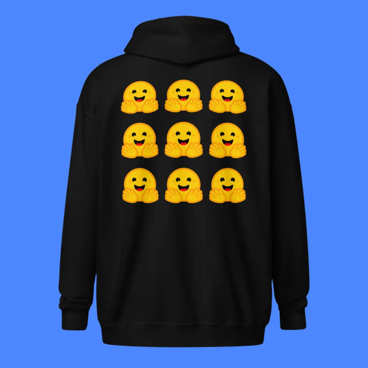 Hugging Face Icons Zip Hoodie (unisex)