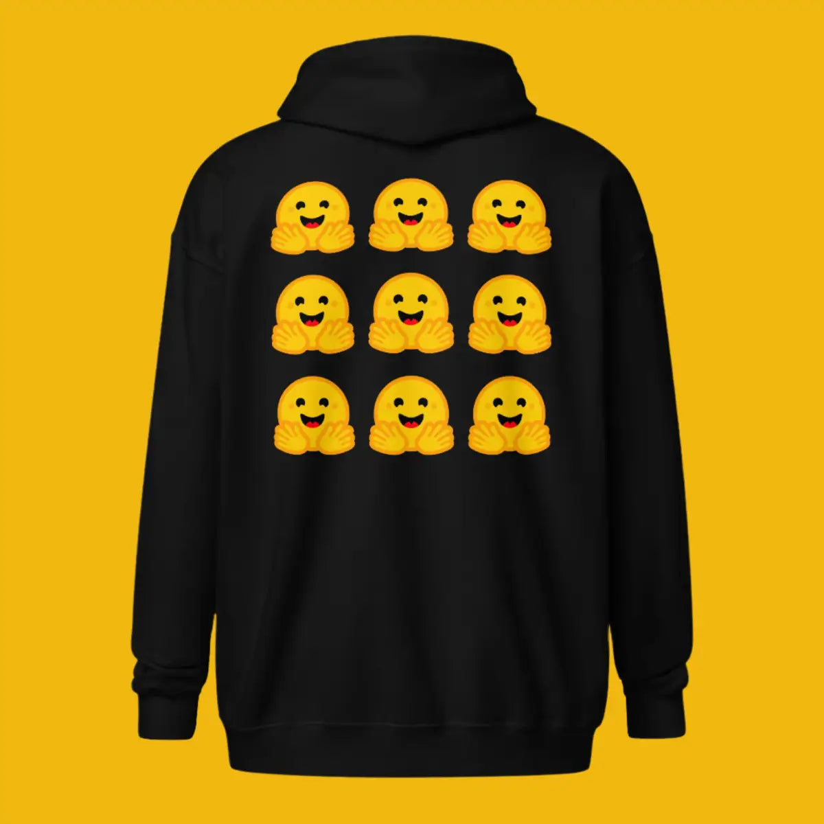 Hugging Face Icons Zip Hoodie (unisex)