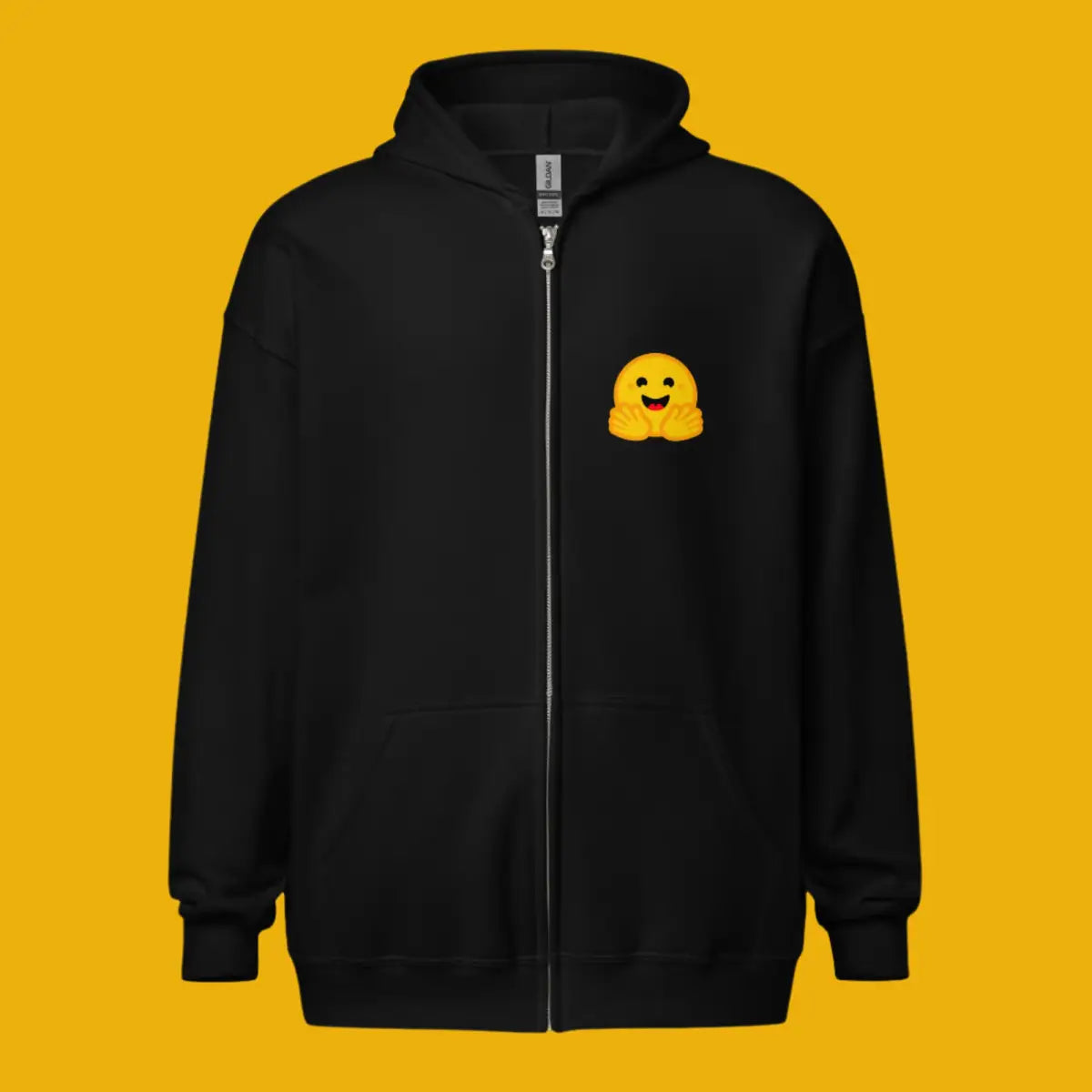 Hugging Face Icons Zip Hoodie (unisex)