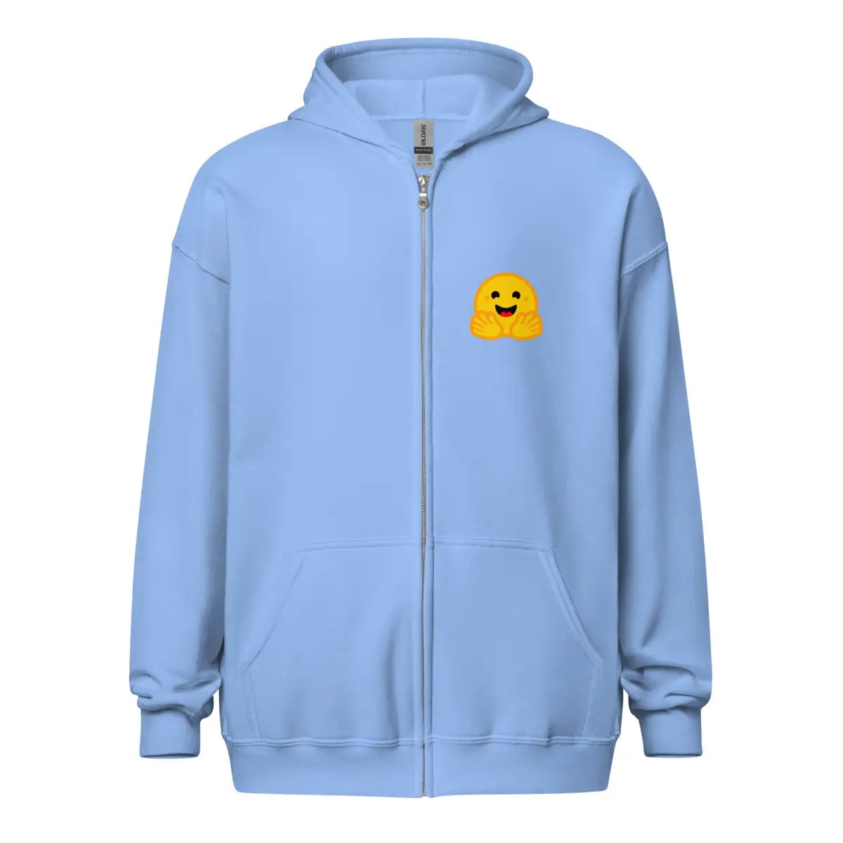 Hugging Face Icons Zip Hoodie (unisex) - Carolina Blue / M