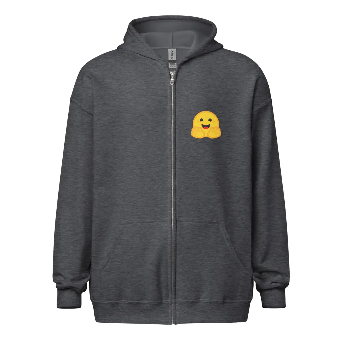 Hugging Face Icons Zip Hoodie (unisex) - Dark Heather / M