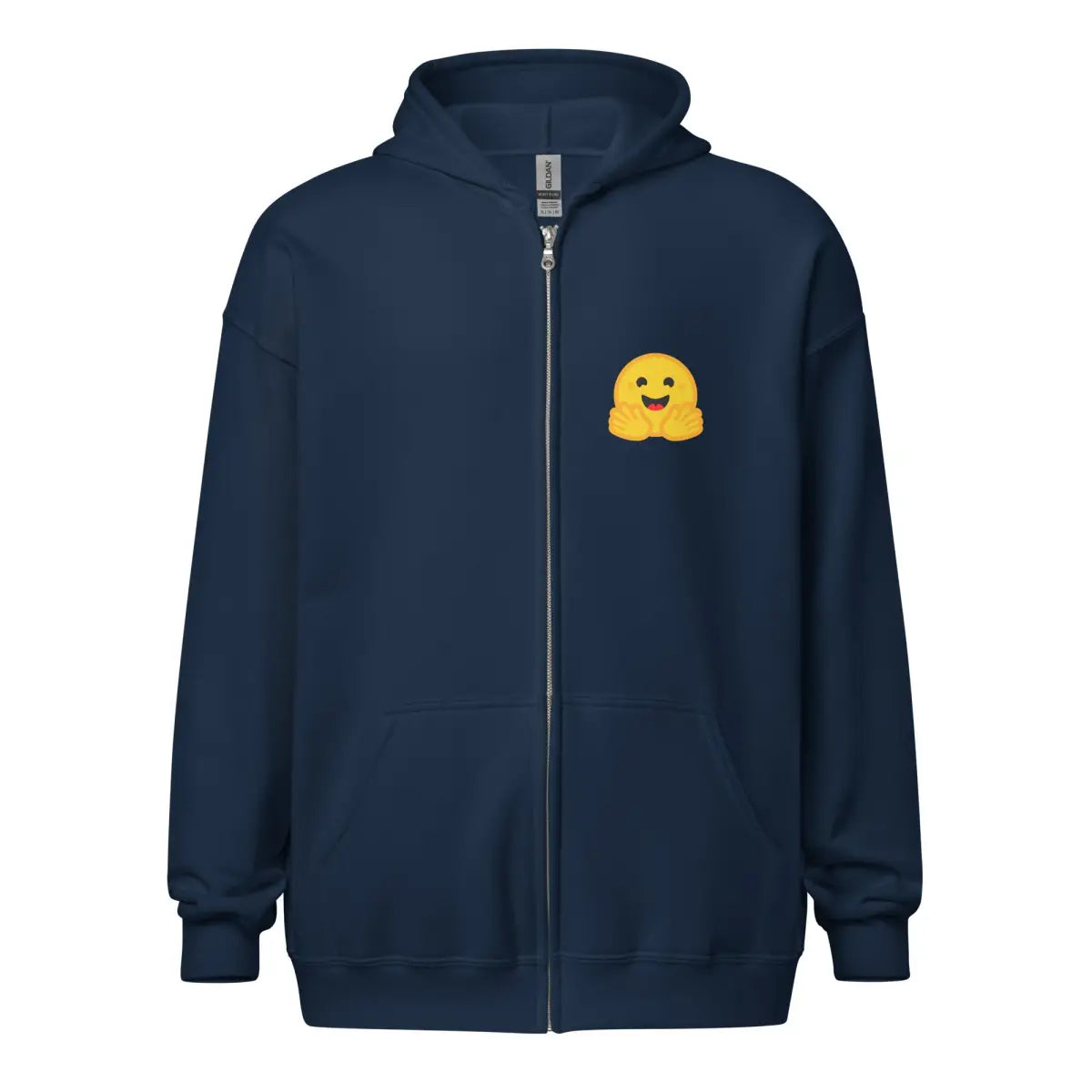 Hugging Face Icons Zip Hoodie (unisex) - Navy / M