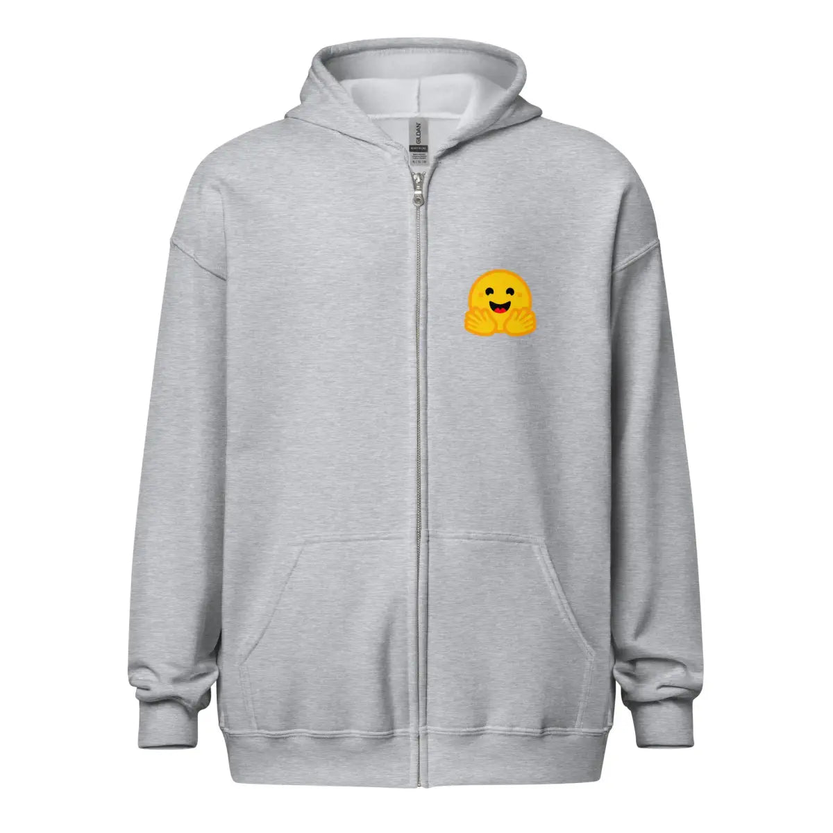 Hugging Face Icons Zip Hoodie (unisex) - Sport Grey / M