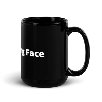 Hugging Face Logo Black Glossy Mug