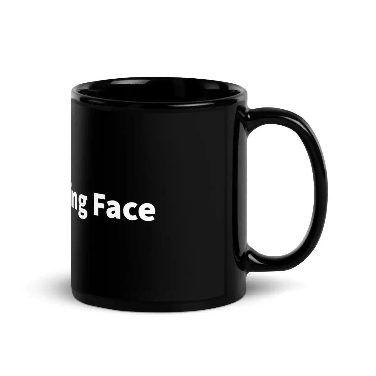 Hugging Face Logo Black Glossy Mug