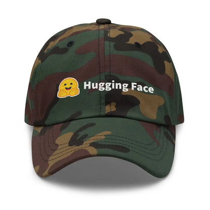 Hugging Face Logo Embroidered Cap - Green Camo