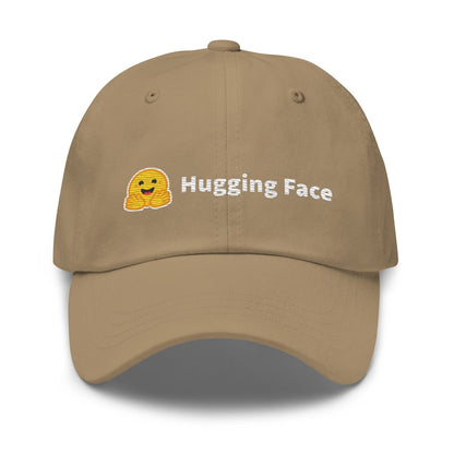 Hugging Face Logo Embroidered Cap - Khaki - AI Store