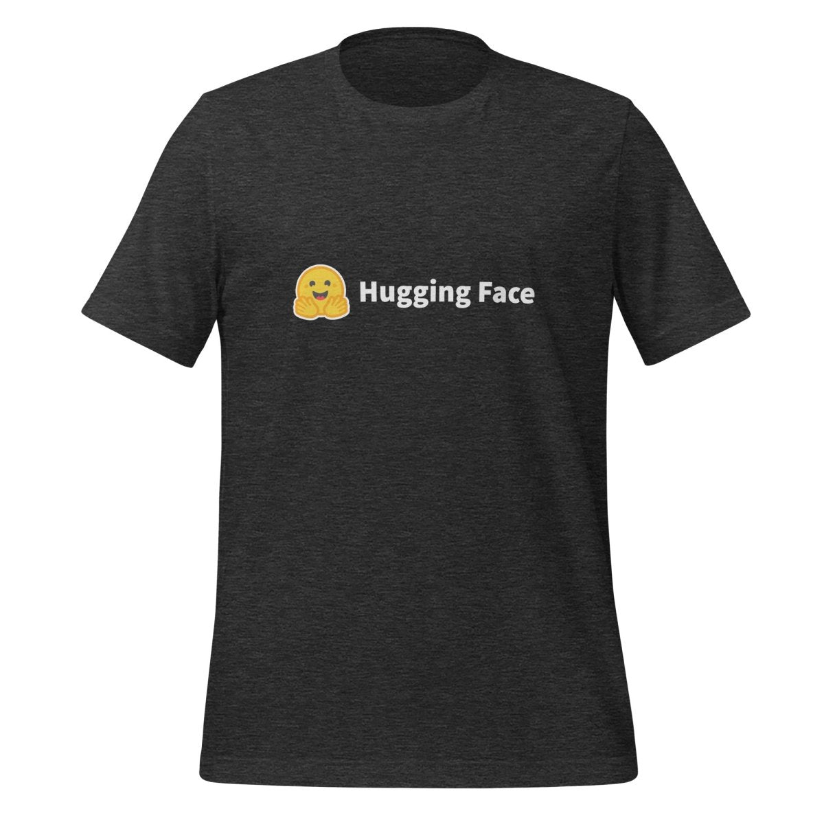 Hugging Face Logo T - Shirt (unisex) - Dark Grey Heather - AI Store