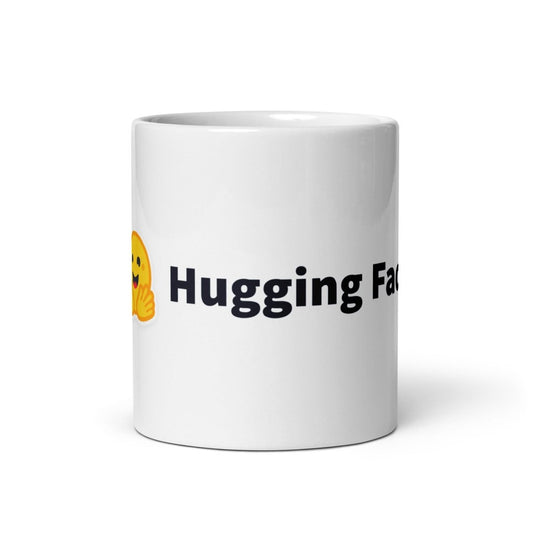 Hugging Face Logo White Glossy Mug - 11 oz - AI Store