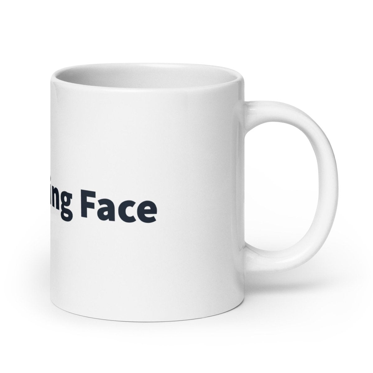 Hugging Face Logo White Glossy Mug - 15 oz - AI Store