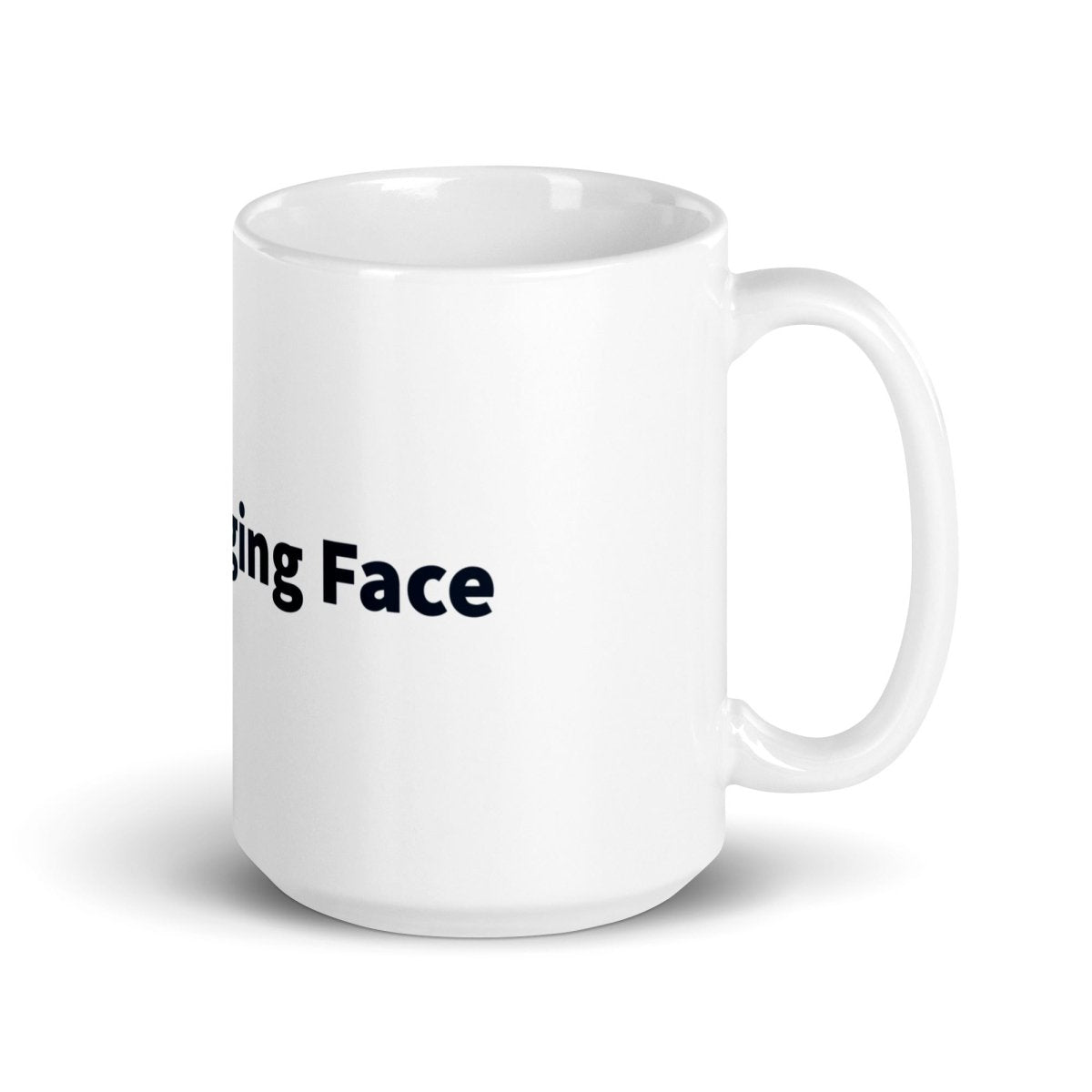 Hugging Face Logo White Glossy Mug - 20 oz - AI Store