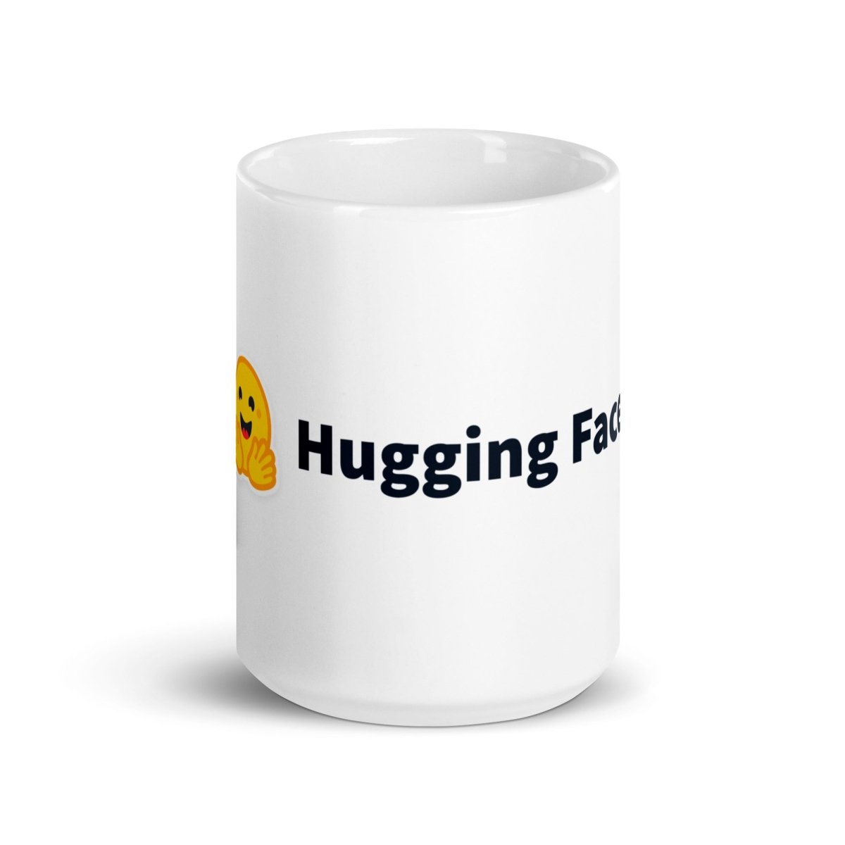 Hugging Face Logo White Glossy Mug - 20 oz - AI Store