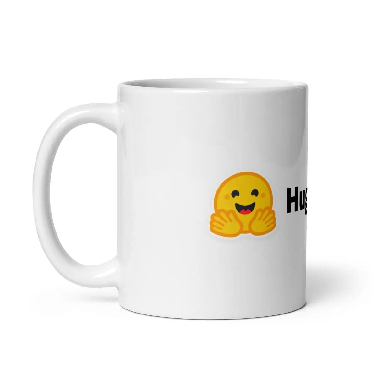 Hugging Face Logo White Glossy Mug