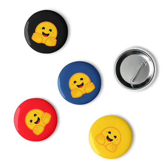 The Hugging Face Pin Buttons.