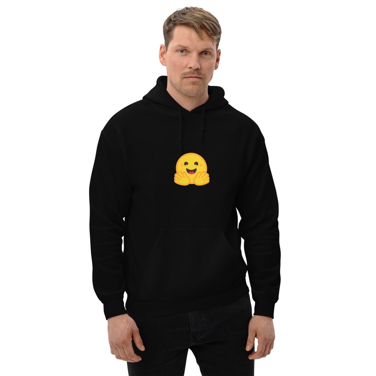 Hugging Face Small Icon Hoodie - Black - AI Store