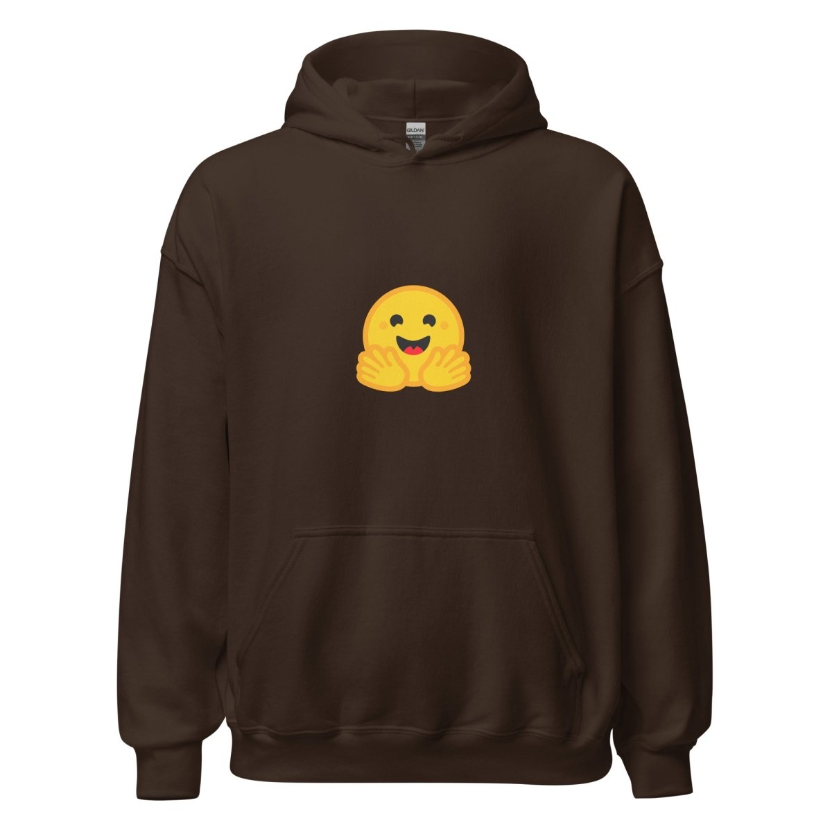 Hugging Face Small Icon Hoodie - Dark Chocolate - AI Store