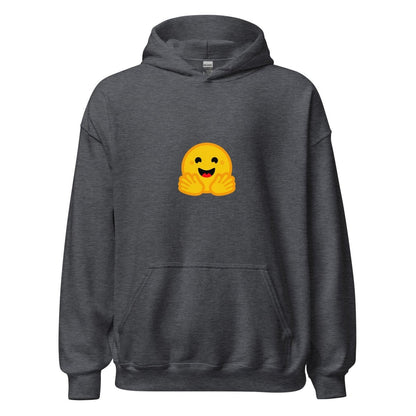 Hugging Face Small Icon Hoodie - Dark Heather - AI Store