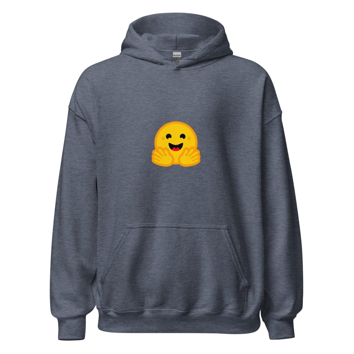 Hugging Face Small Icon Hoodie - Heather Sport Dark Navy - AI Store