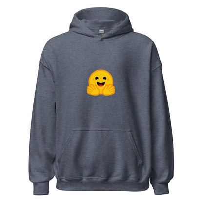 Hugging Face Small Icon Hoodie - Heather Sport Dark Navy - AI Store