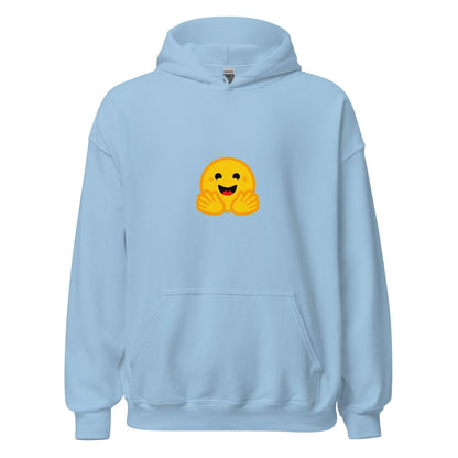 Hugging Face Small Icon Hoodie - Light Blue - AI Store