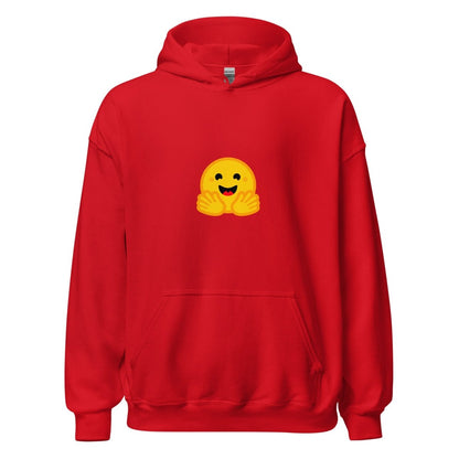 Hugging Face Small Icon Hoodie - Red - AI Store