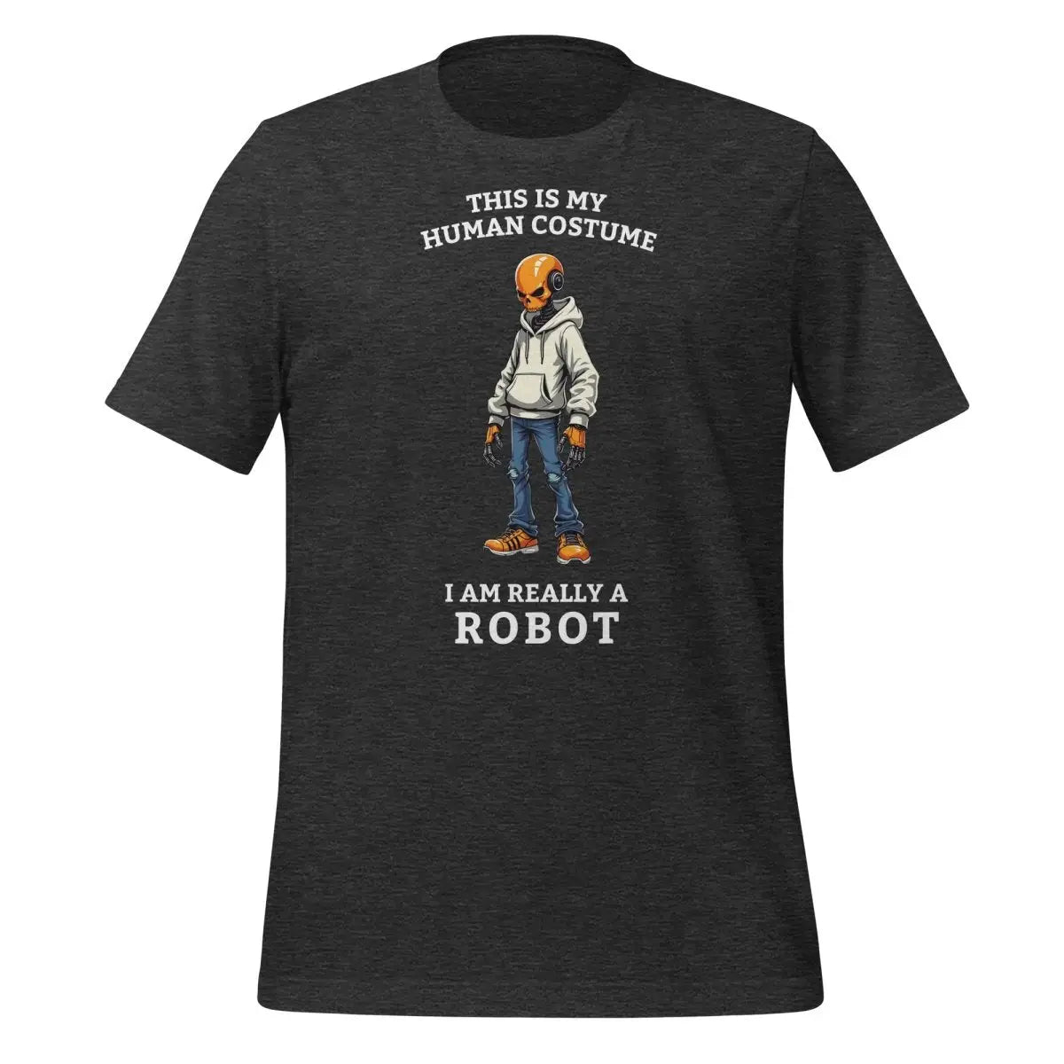 Human Costume Robot T-Shirt 2 (unisex) - Dark Grey Heather / M