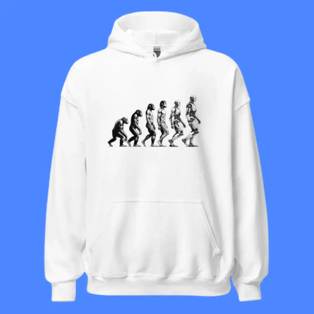 Human Evolution to Robot Hoodie (unisex)