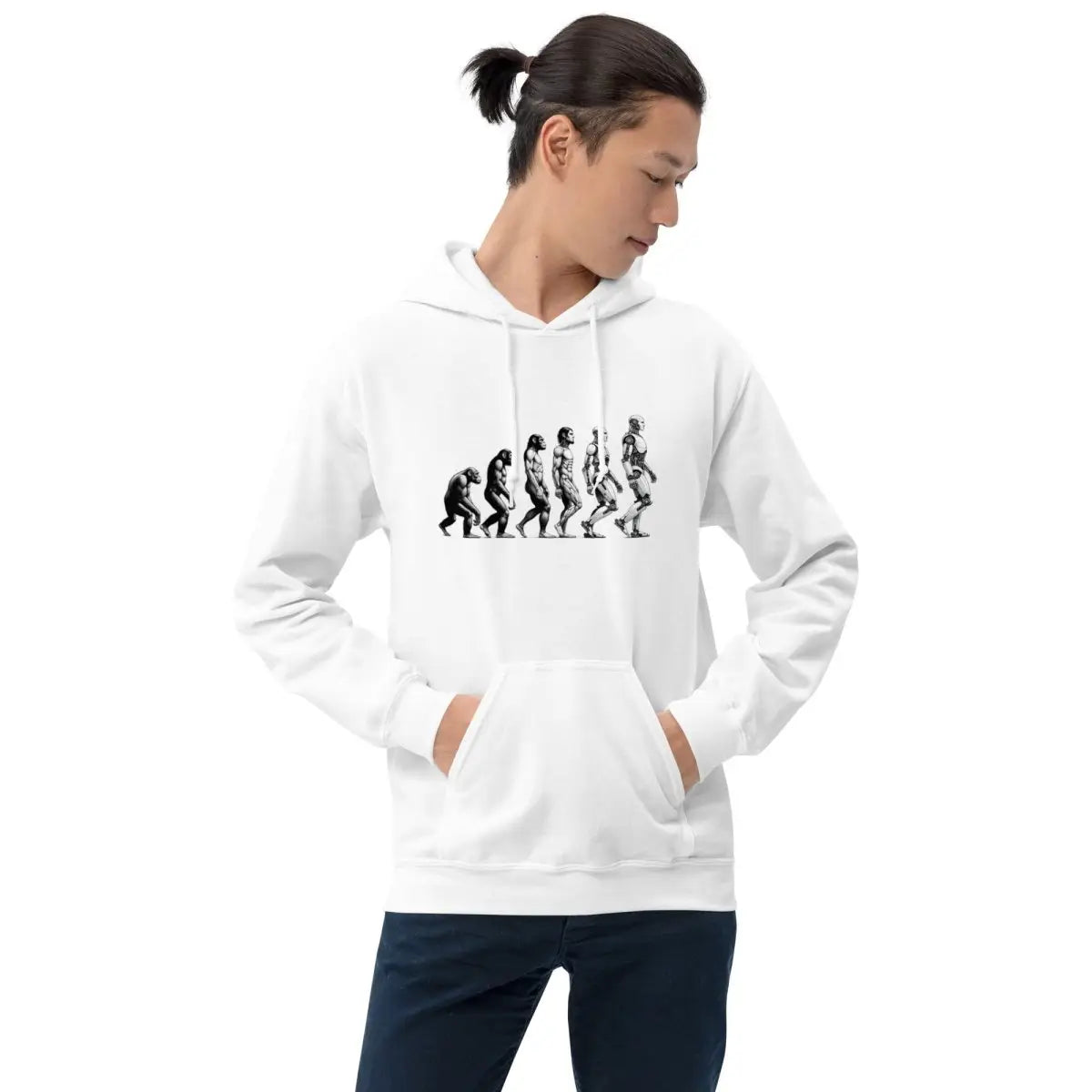 Human Evolution to Robot Hoodie (unisex)