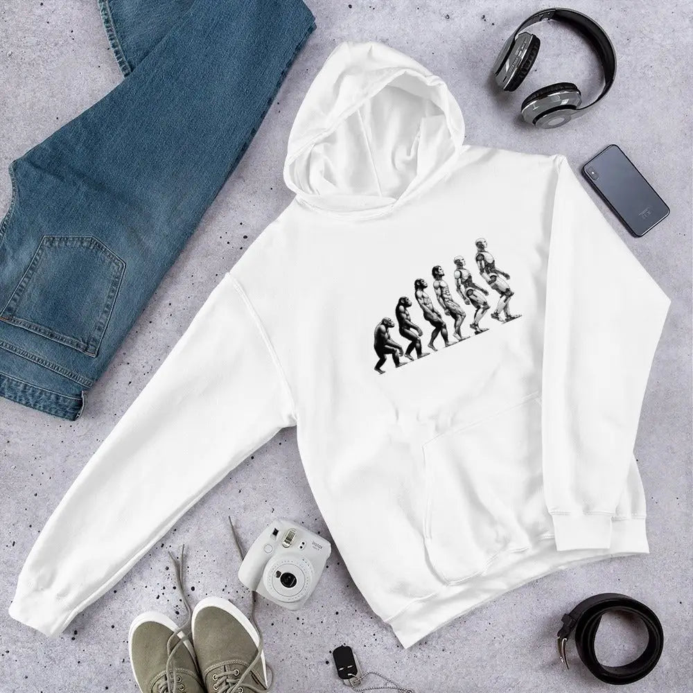 Human Evolution to Robot Hoodie (unisex)