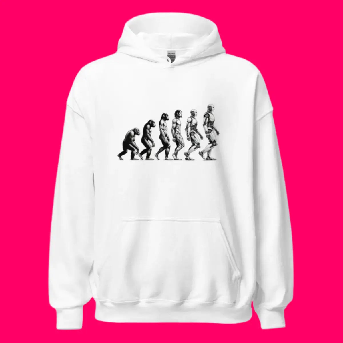 Human Evolution to Robot Hoodie (unisex)