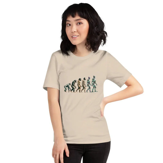 The Human Evolution to Robot T-shirt 2 (unisex).