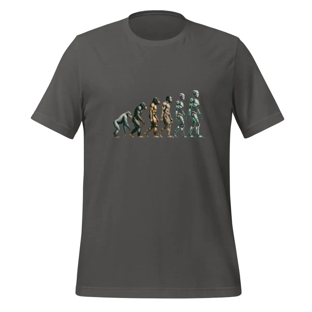 Human Evolution to Robot T-Shirt 2 (unisex) - Asphalt / M