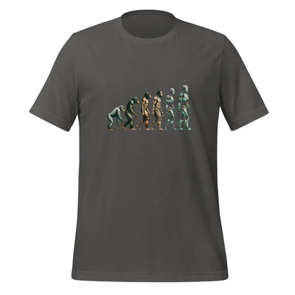 Human Evolution to Robot T-Shirt 2 (unisex) - Asphalt / M