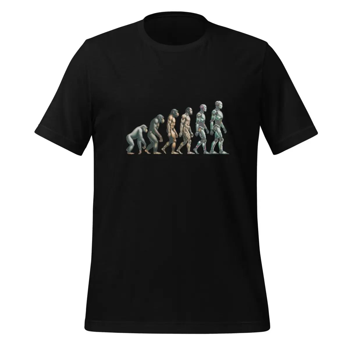 Human Evolution to Robot T-Shirt 2 (unisex) - Black / M