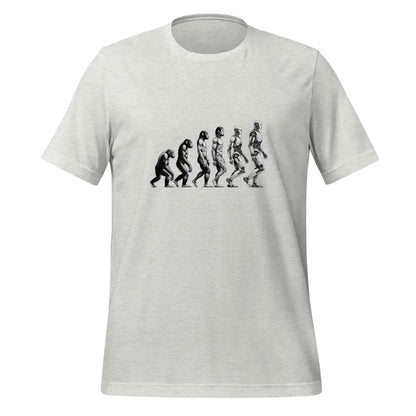 Human Evolution to Robot T-Shirt (unisex) - Ash / M