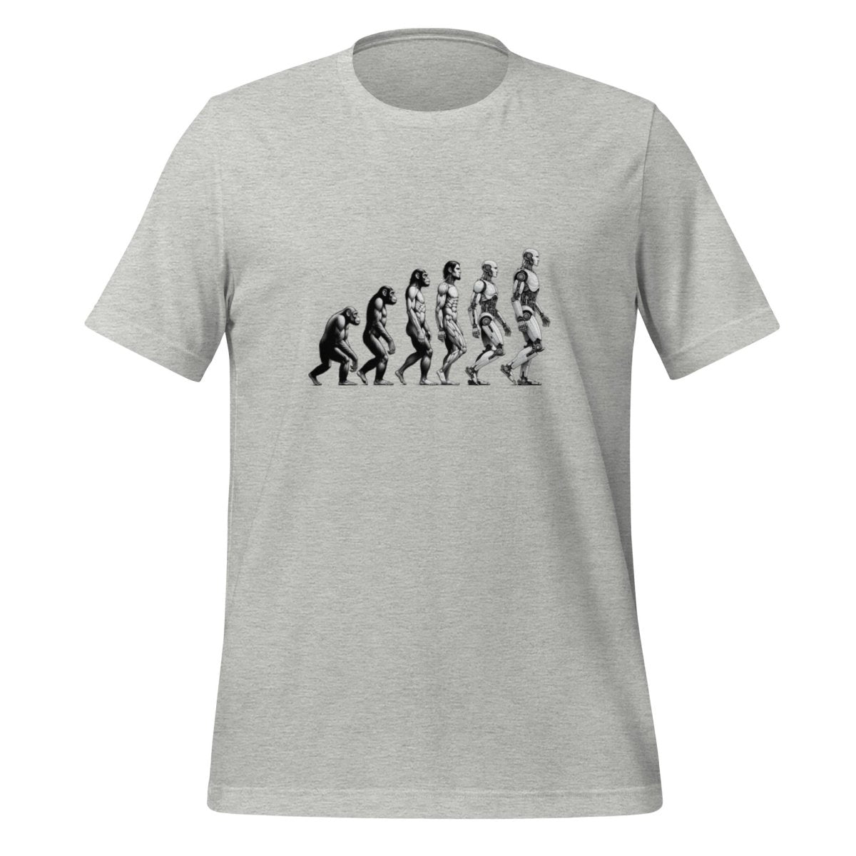Human Evolution to Robot T - Shirt (unisex) - Athletic Heather - AI Store