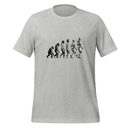 Human Evolution to Robot T-Shirt (unisex) - Athletic Heather / M