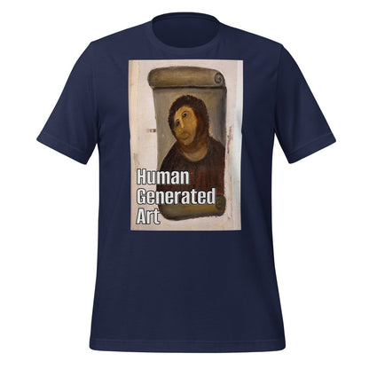 Human Generated Art T-Shirt (unisex) - Navy - AI Store