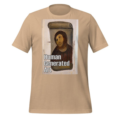 Human Generated Art T-Shirt (unisex) - Tan - AI Store