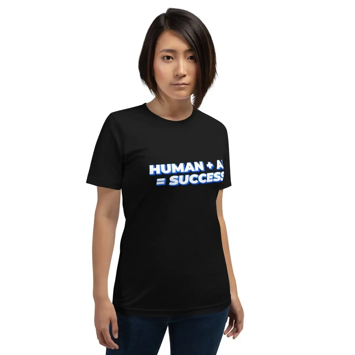 Human Plus AI Equals Success T-Shirt (unisex)