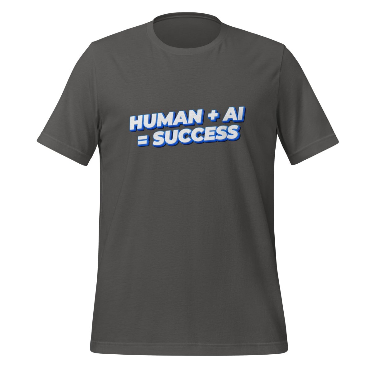 Human Plus AI Equals Success T-Shirt (unisex) - Asphalt - AI Store