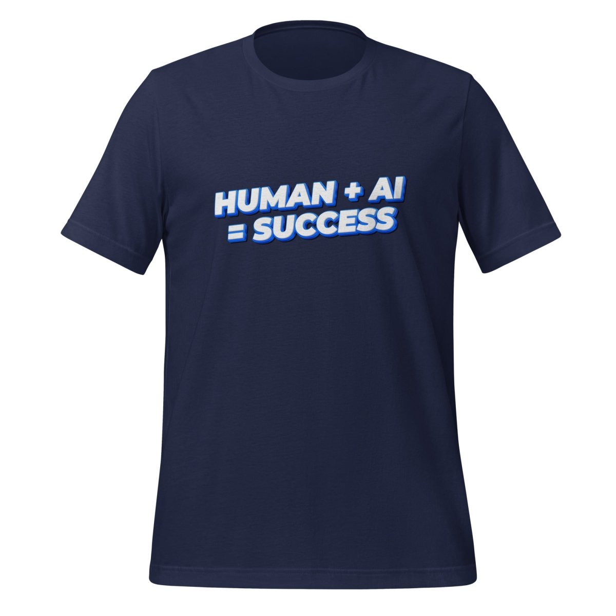 Human Plus AI Equals Success T-Shirt (unisex) - Navy - AI Store