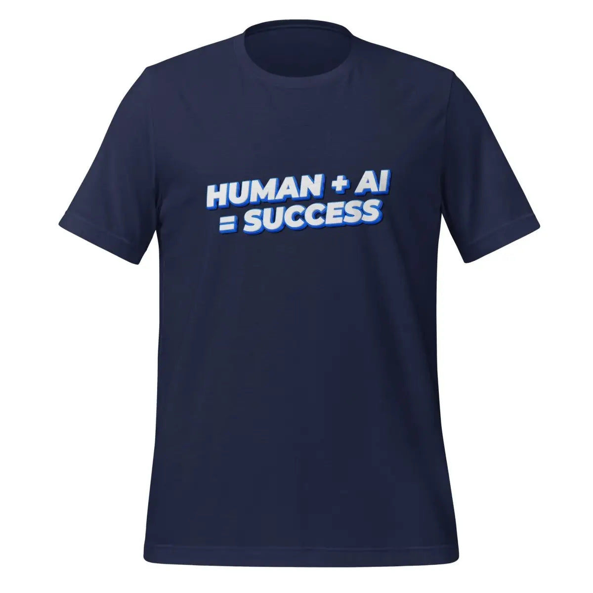 Human Plus AI Equals Success T-Shirt (unisex) - Navy / M