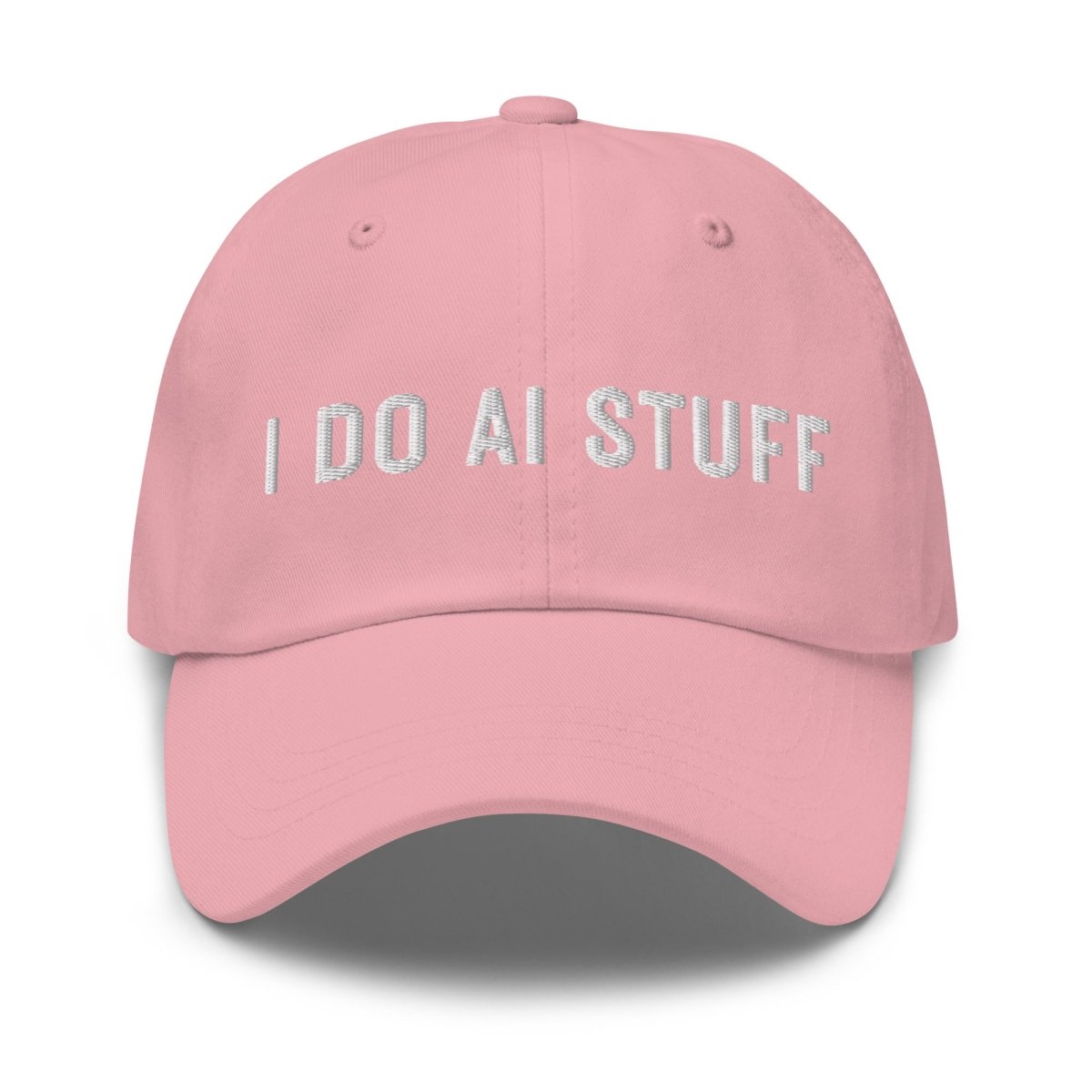 I Do AI Stuff 2 Embroidered Cap - Pink - AI Store