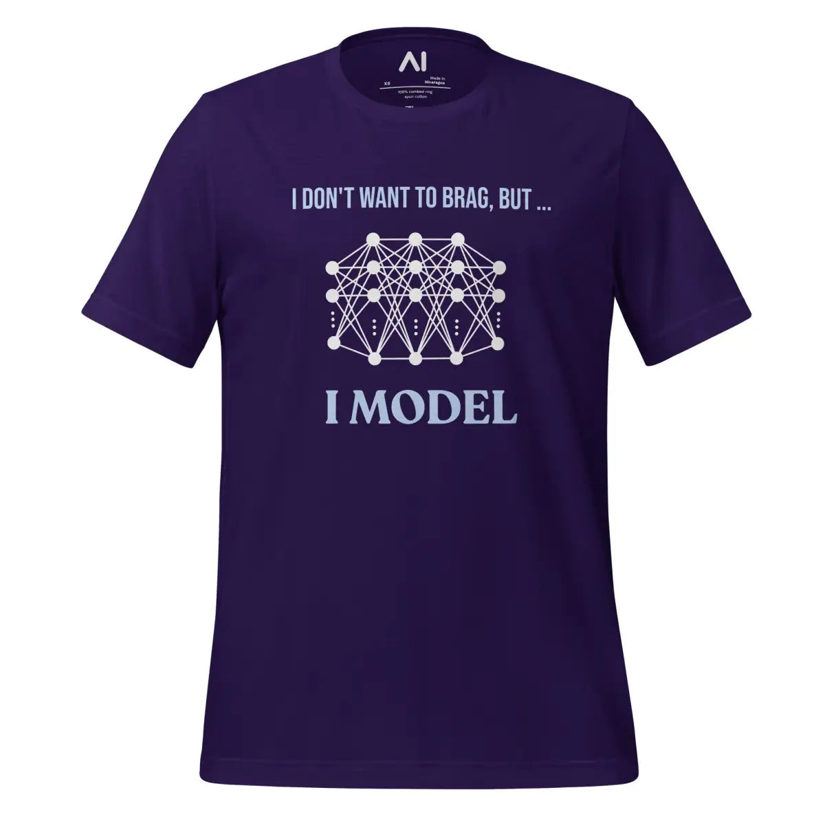 I don’t want to brag but I model T-Shirt 2 (unisex) - Team Purple / M