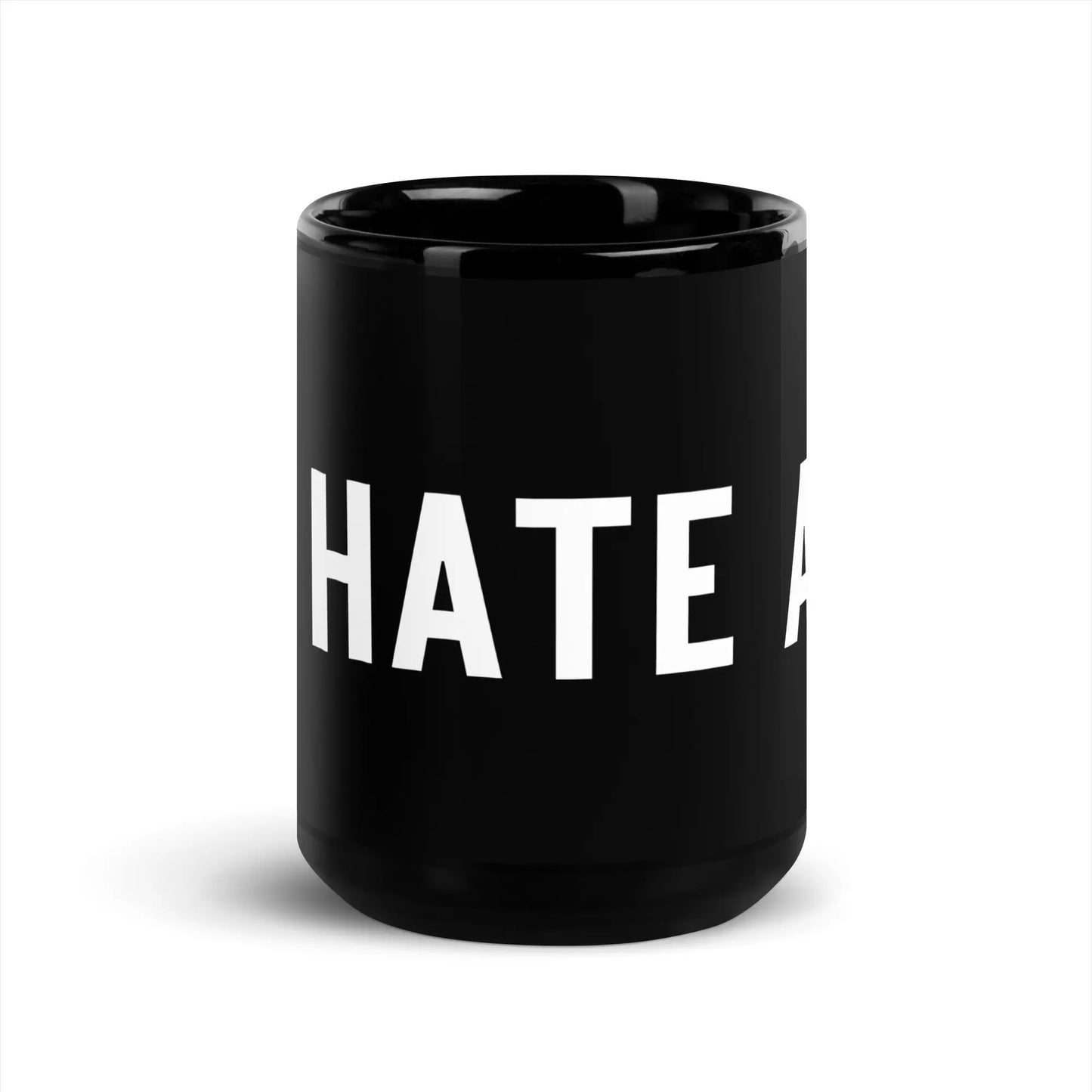 I HATE AI Black Glossy Mug 2 - 15 oz