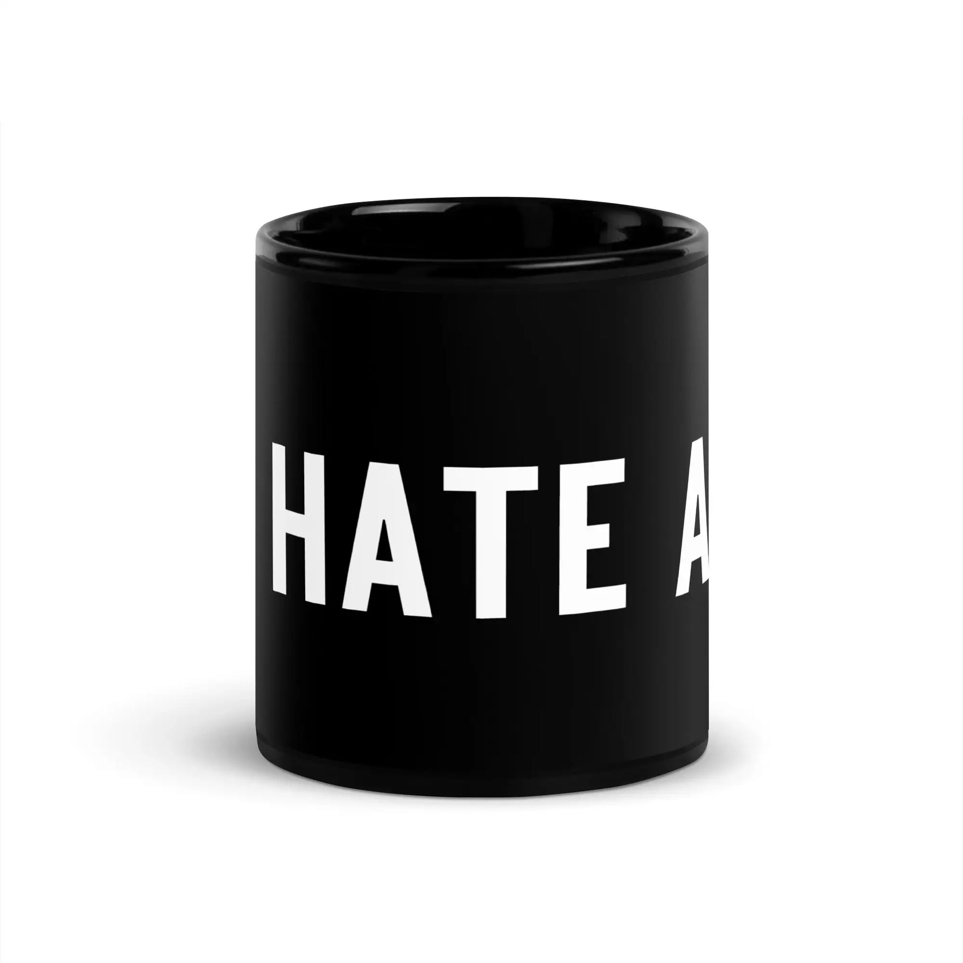 I HATE AI Black Glossy Mug 2 - 11 oz