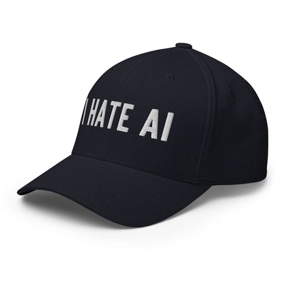 I HATE AI Closed-Back Baseball Cap 2