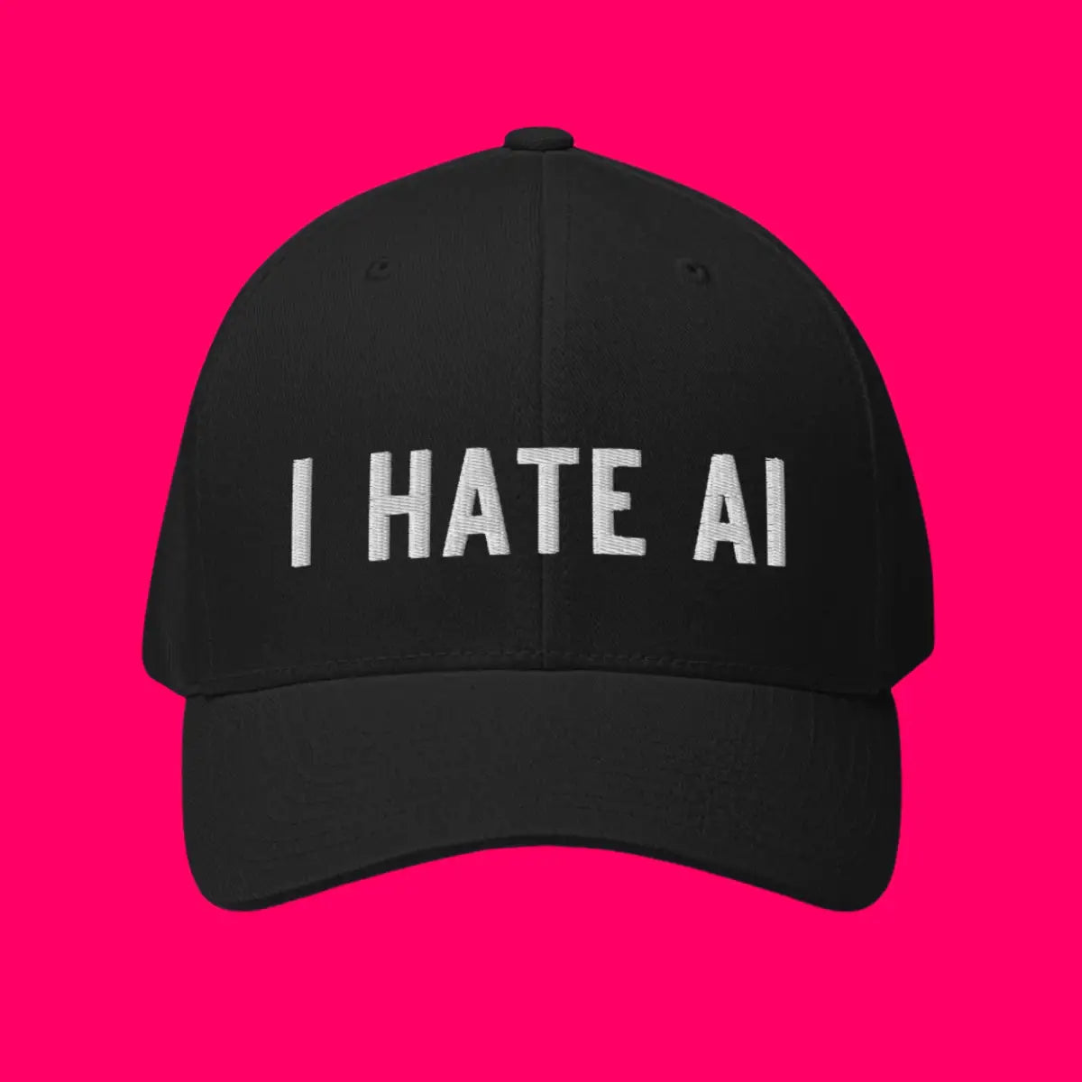 The i Hate Ai Closed-back Baseball Cap 2.