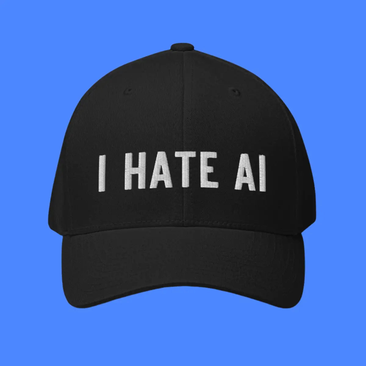 The i Hate Ai Closed-back Baseball Cap 2.